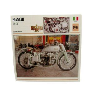 Bianchi 500 GP 1939 Italy Atlas Motorcycle Card